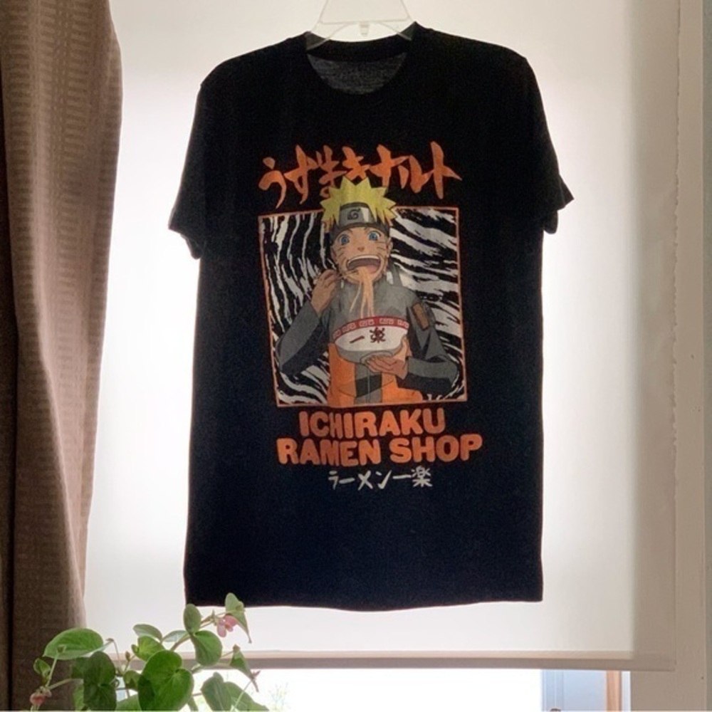 NARUTO SHIPPUDEN Graphic Anime Short Sleeve Ran}men Shop T-shirt SzN